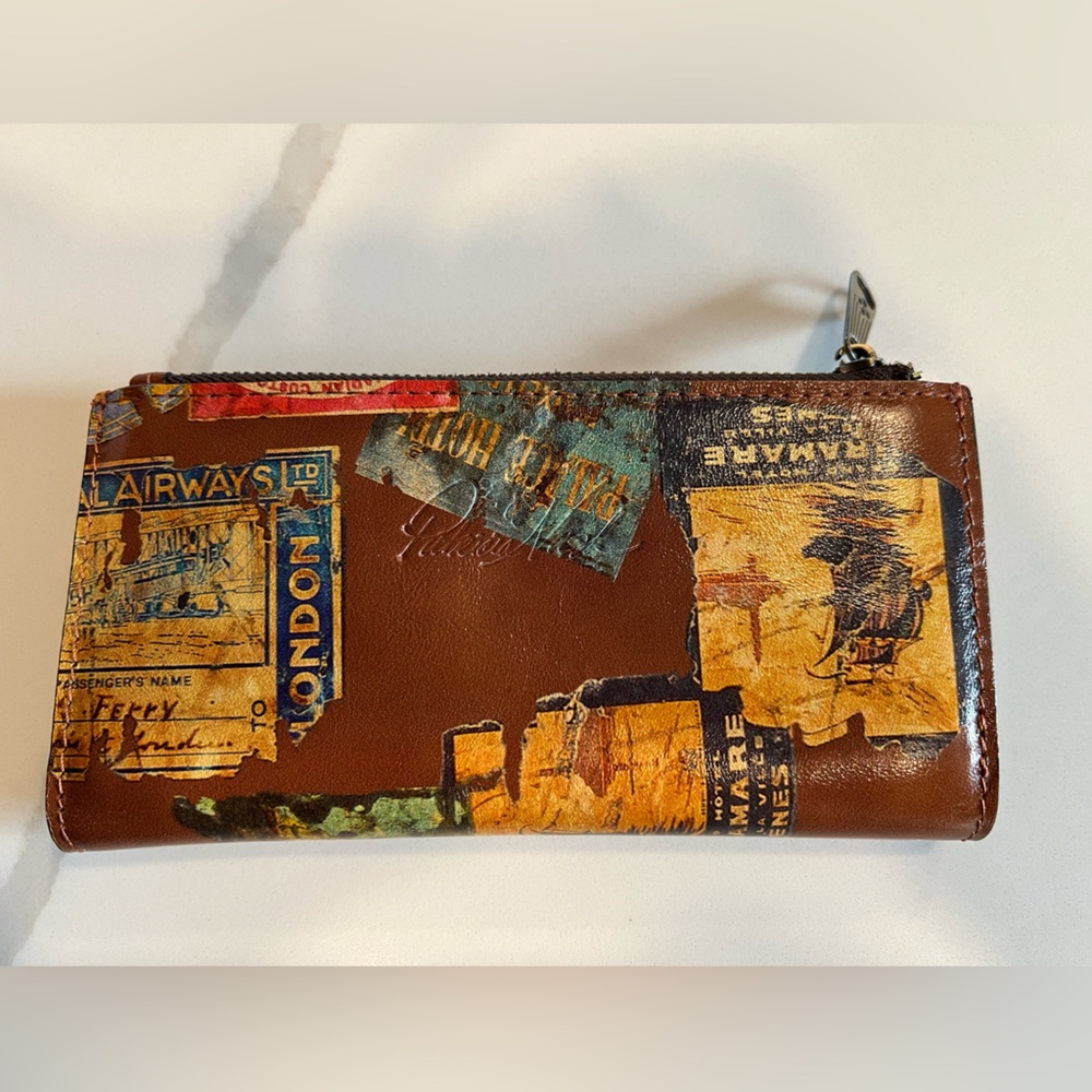 Patricia Nash Nazari Travel Sticker Print Leather Wallet collection - Picture 2 of 14